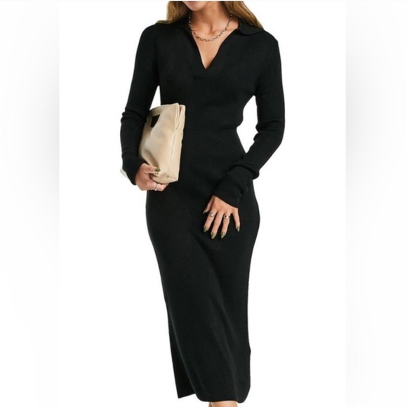Topshop Knit Midi Dress - Picture 1 of 1